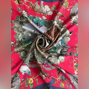 Authentic and Rare Texas Wildlife Hermes Scarf